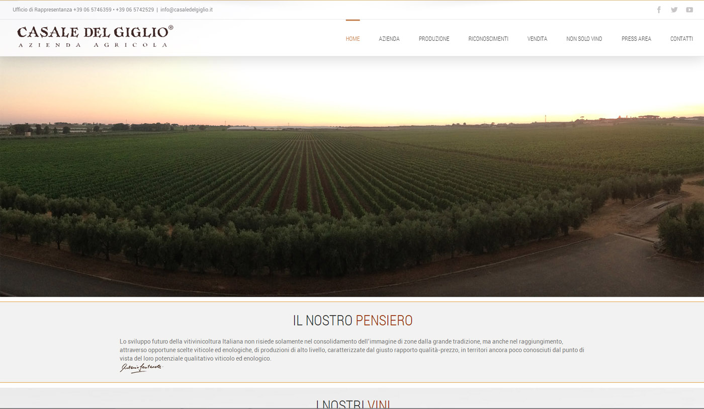 Restyling Web Casale del Giglio