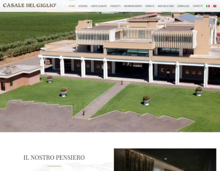 Casale del Giglio – Restyling sito web